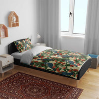 New Zealand Christmas Bedding Set Romantic Tui Birds on Pohutukawa - Ivory - Polynesian Pride