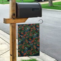 New Zealand Christmas Garden Flag Romantic Tui Birds on Pohutukawa - Cobalt - Polynesian Pride