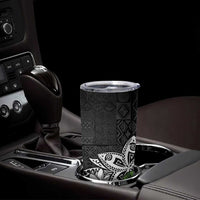 Polynesian Tumbler Cup Tropical Santa - Plumeria Black Vintage