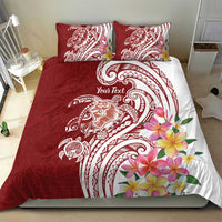 Aloha Hawaii Island Personalized Bedding Set Crimson Dreamy Turtle