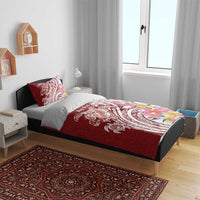 Aloha Hawaii Island Personalized Bedding Set Crimson Dreamy Turtle