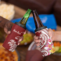 Aloha Hawaii Island Personalized 4 in 1 Can Cooler Tumbler Crimson Dreamy Turtle