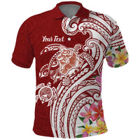 Aloha Hawaii Island Personalized Polo Shirt Crimson Dreamy Turtle