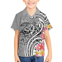 Aloha Kahoolawe Island Personalized Family Matching Long Sleeve Bodycon Dress and Hawaiian Shirt Ashen Dreamy Turtle