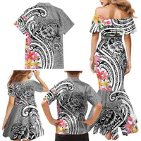 Aloha Kahoolawe Island Personalized Family Matching Mermaid Dress and Hawaiian Shirt Ashen Dreamy Turtle