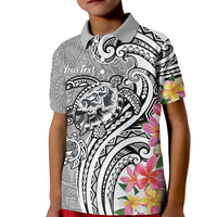 Aloha Kahoolawe Island Personalized Kid Polo Shirt Ashen Dreamy Turtle