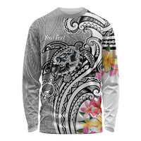 Aloha Kahoolawe Island Personalized Long Sleeve Shirt Ashen Dreamy Turtle