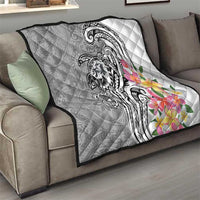 Aloha Kahoolawe Island Personalized Quilt Ashen Dreamy Turtle