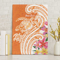 Aloha Lanai Island Personalized Canvas Wall Art Orange Dreamy Turtle