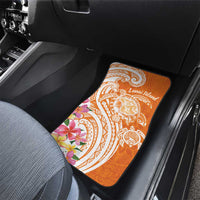 Aloha Lanai Island Personalized Car Mats Orange Dreamy Turtle