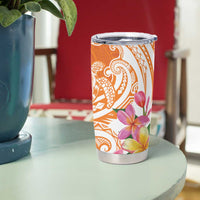 Aloha Lanai Island Personalized Tumbler Cup Orange Dreamy Turtle LT7 - Polynesian Pride