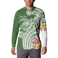 Aloha Molokai Island Personalized Button Sweatshirt Sage Dreamy Turtle