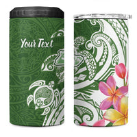 Aloha Molokai Island Personalized 4 in 1 Can Cooler Tumbler Sage Dreamy Turtle