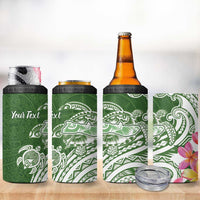 Aloha Molokai Island Personalized 4 in 1 Can Cooler Tumbler Sage Dreamy Turtle