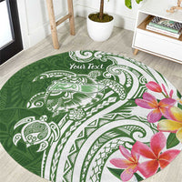 Aloha Molokai Island Personalized Round Carpet Sage Dreamy Turtle