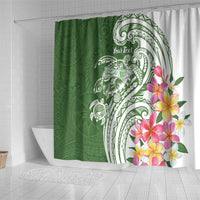Aloha Molokai Island Personalized Shower Curtain Sage Dreamy Turtle
