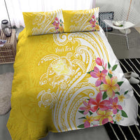 Aloha Oahu Island Personalized Bedding Set Yellow Dreamy Turtle
