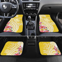 Aloha Oahu Island Personalized Car Mats Yellow Dreamy Turtle