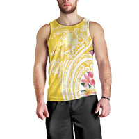 Aloha Oahu Island Personalized Men Tank Top Yellow Dreamy Turtle