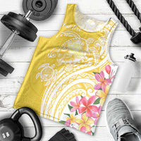Aloha Oahu Island Personalized Men Tank Top Yellow Dreamy Turtle
