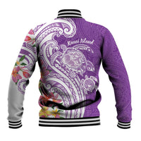 Aloha Kauai Island Personalized Baseball Jacket Lilac Dreamy Turtle