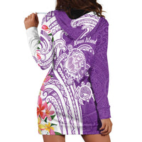 Aloha Kauai Island Personalized Hoodie Dress Lilac Dreamy Turtle
