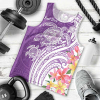 Aloha Kauai Island Personalized Men Tank Top Lilac Dreamy Turtle