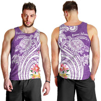 Aloha Kauai Island Personalized Men Tank Top Lilac Dreamy Turtle