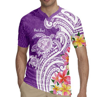 Aloha Kauai Island Personalized Rugby Jersey Lilac Dreamy Turtle