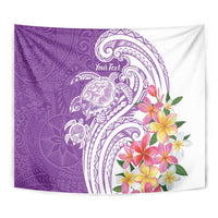 Aloha Kauai Island Personalized Tapestry Lilac Dreamy Turtle