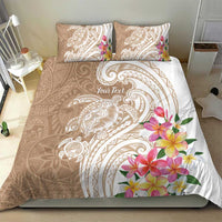 Aloha Ni’ihau Island Personalized Bedding Set Beige Dreamy Turtle