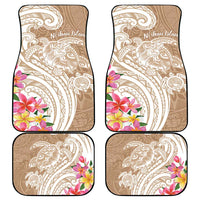 Aloha Ni’ihau Island Personalized Car Mats Beige Dreamy Turtle