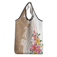 Aloha Ni’ihau Island Personalized Grocery Bag Beige Dreamy Turtle