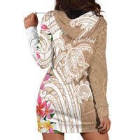 Aloha Ni’ihau Island Personalized Hoodie Dress Beige Dreamy Turtle