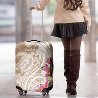 Aloha Ni’ihau Island Personalized Luggage Cover Beige Dreamy Turtle