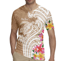 Aloha Ni’ihau Island Personalized Rugby Jersey Beige Dreamy Turtle