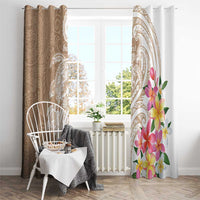 Aloha Ni’ihau Island Personalized Window Curtain Beige Dreamy Turtle