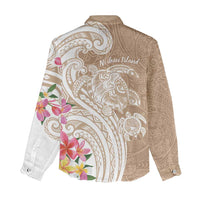 Aloha Ni’ihau Island Personalized Women Casual Shirt Beige Dreamy Turtle
