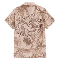 Hawaii Father's Day Vintage Lei Family Matching Summer Maxi Dress and Hawaiian Shirt Hauoli la Makuakane - Beige