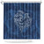 Hawaii Father's Day Vintage Lei Shower Curtain Hauoli la Makuakane - Blue