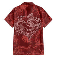 Hawaii Father's Day Vintage Lei Hawaiian Shirt Hauoli la Makuakane - Red