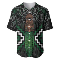 Maori Taiaha Pounamu Whakairo Personalized Baseball Jersey Jade Poutama Motifs