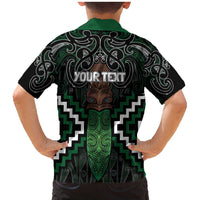 Maori Taiaha Pounamu Whakairo Personalized Family Matching Mermaid Dress and Hawaiian Shirt Jade Poutama Motifs
