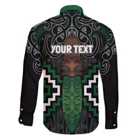 Maori Taiaha Pounamu Whakairo Personalized Family Matching Mermaid Dress and Hawaiian Shirt Jade Poutama Motifs