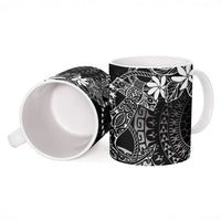 Black Kuki Airani Tapakau Ceramic Mug Tribal Anchor Mix Tiare