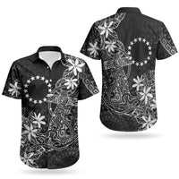 Black Kuki Airani Tapakau Couples Matching Mermaid Dress and Hawaiian Shirt Tribal Anchor Mix Tiare LT7 - Polynesian Pride
