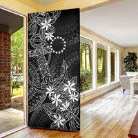 Black Kuki Airani Tapakau Door Cover Tribal Anchor Mix Tiare