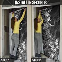 Black Kuki Airani Tapakau Door Cover Tribal Anchor Mix Tiare