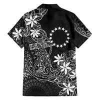 Black Kuki Airani Tapakau Family Matching Tank Maxi Dress and Hawaiian Shirt Tribal Anchor Mix Tiare