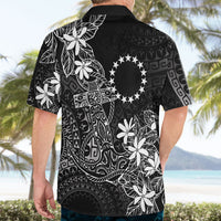Black Kuki Airani Tapakau Hawaiian Shirt Tribal Anchor Mix Tiare
